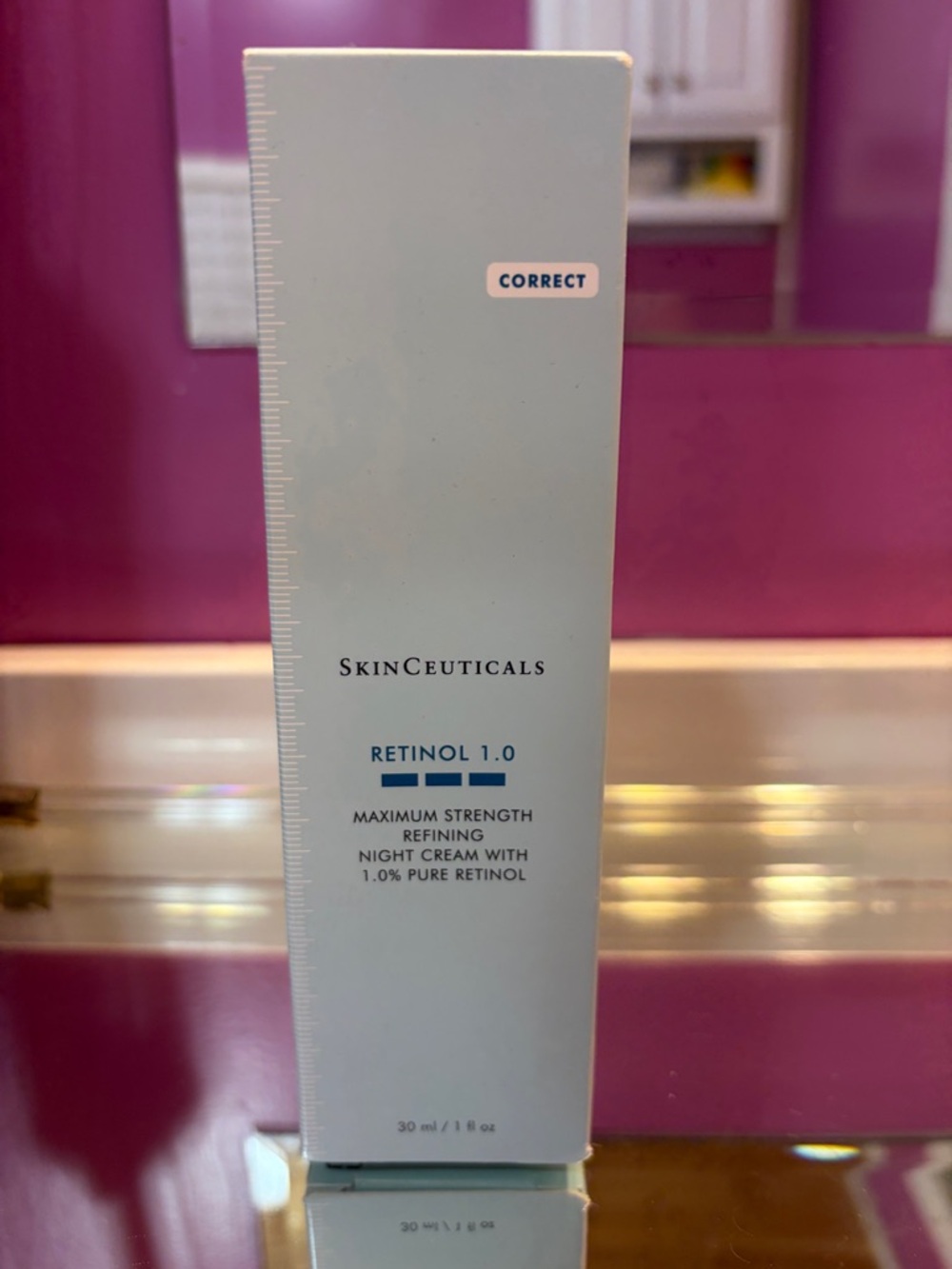 SkinCeuticals Retinol 1.0 Night Cream – light blue and white packaging